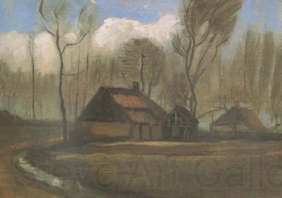 Vincent Van Gogh Farmhouses among Trees (nn04) Spain oil painting art